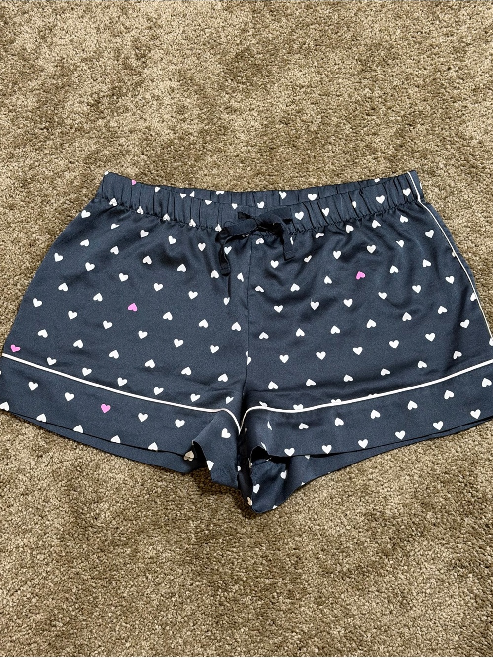 Victoria's Secret Black and White Heart Sleep Shorts